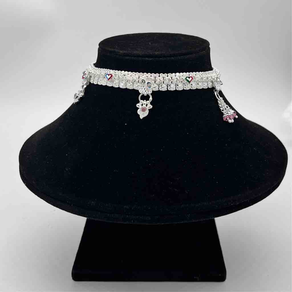 Silver Kismat Fancy Heavy Weight Design Payal