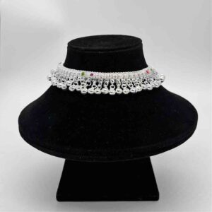 Silver Kismat Shalang Gugri Design Payal