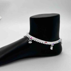 Silver Kismat Fancy Single Line Dal Design Payal