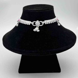 Silver Kismat Fancy Single Line Dal Design Payal