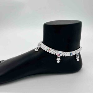 Silver kismat fancy dal design payal