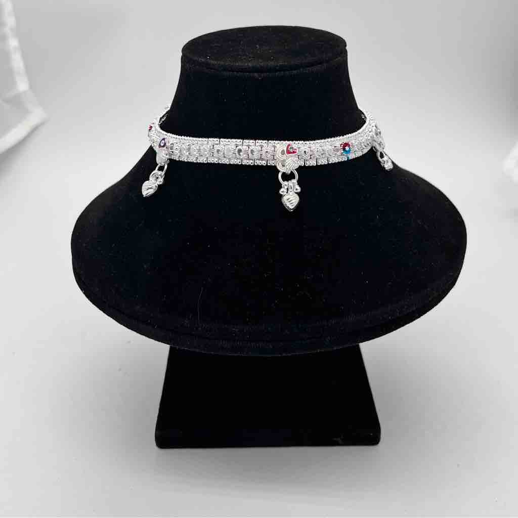 Silver Kismat Fancy New Design Anklets