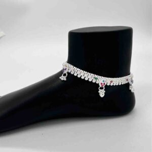 Silver kismat fancy anklets