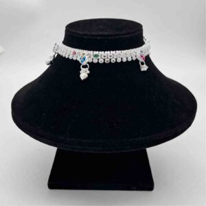 Silver kismat fancy anklets