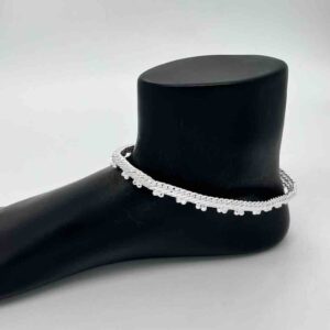 Silver Jiwan Dori Rava Design Anklets