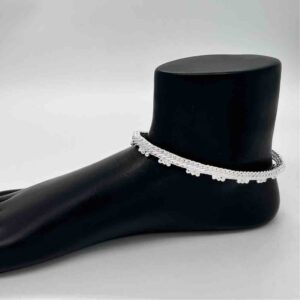 Silver Jiwan Dori Rava Design Anklets