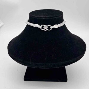 Silver Jiwan Dori Patta Design Anklets