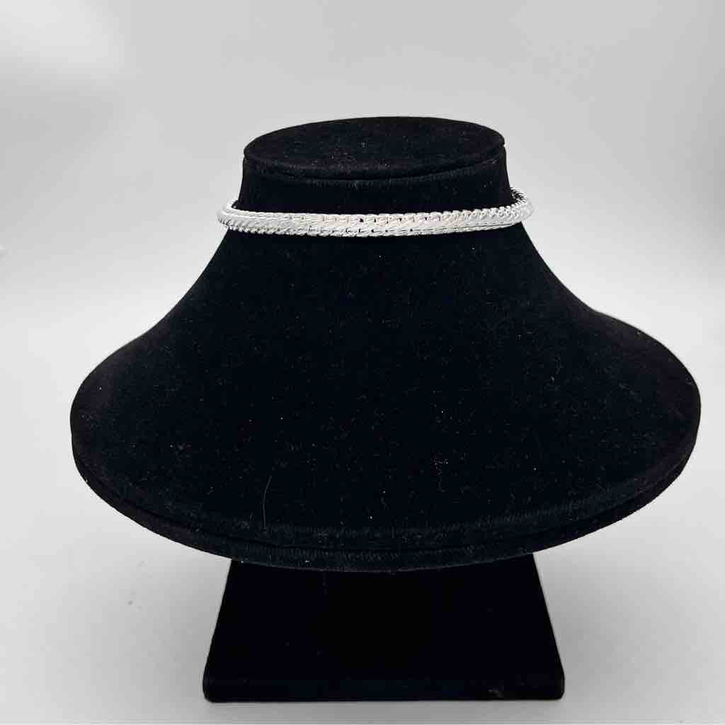 Silver Jiwan Dori Patta Design Anklets
