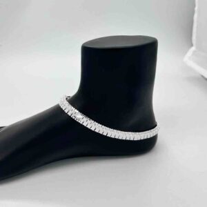 Silver Kismat One Line Dal Patta Design Payal