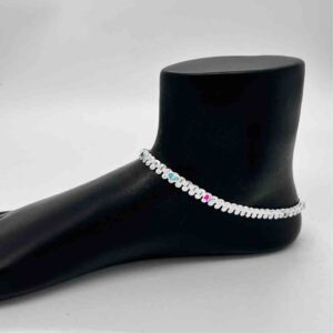 Silver Kismat Multi Colour Dal Design Payal