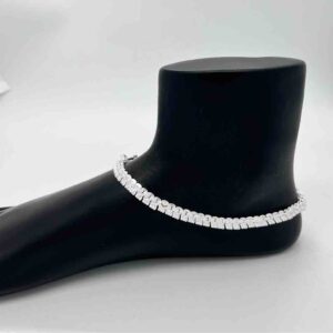 Silver Kismat Simple Light Weight Design Payal