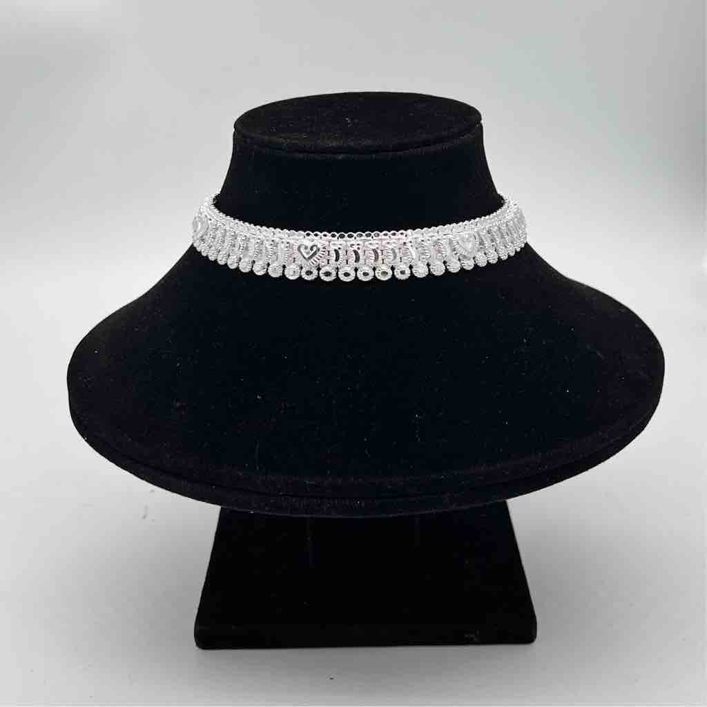 Silver Kismat Three Line Plain Patta Payal