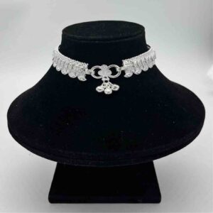 Silver Kismat Three Line Fan Design Payal