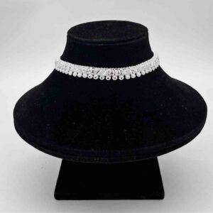 Silver Kismat Double Line Dal Design Anklets