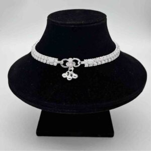 Silver Kismat Single Line Anklets