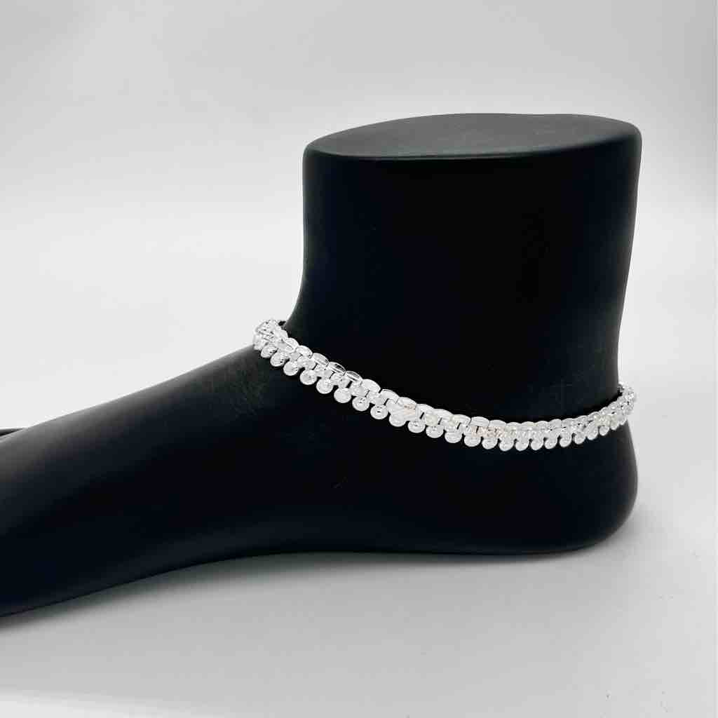 Silver Kismat Simple Light Weight Payal