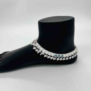 Silver Aagra Full Gugru Light Weight Design Payal