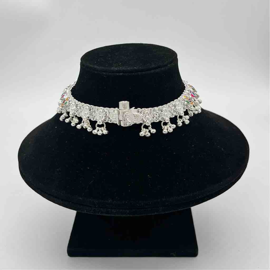 Silver Aagra Fancy Shalang Gugri Design Payal