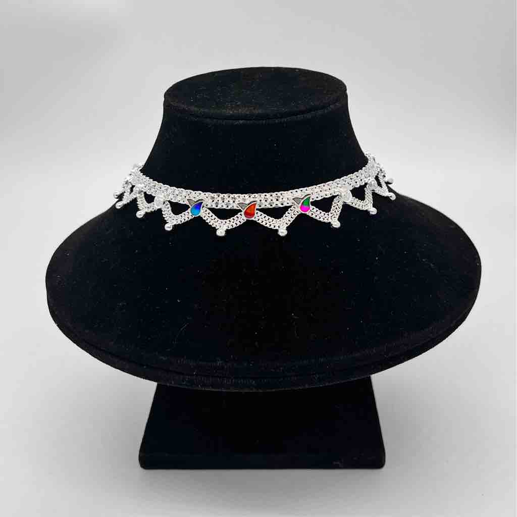 Silver aagra classical jull design anklets