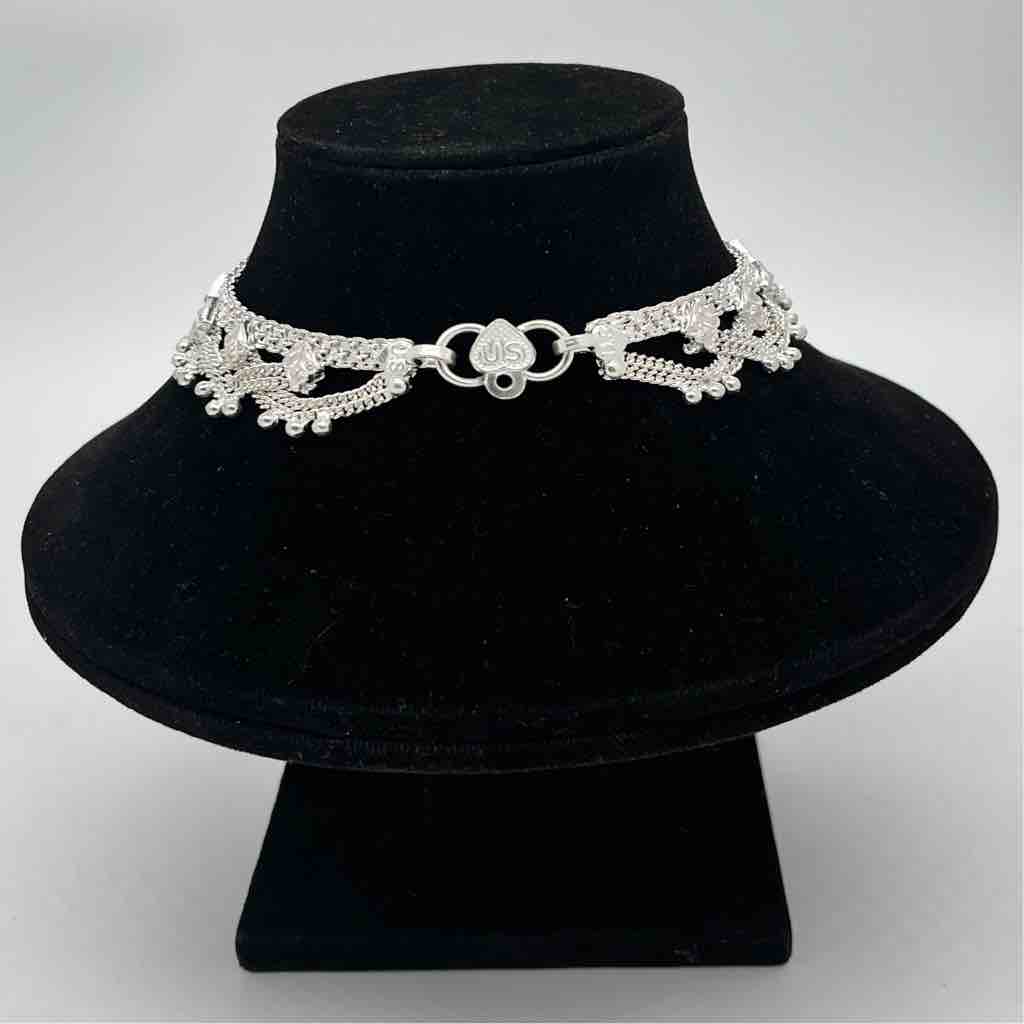 Silver Aagra Fancy Jull Design Anklets