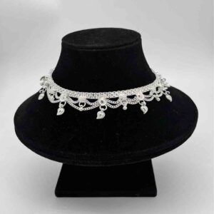 Silver Fancy Aagra Light Weight Jull Design Anklets