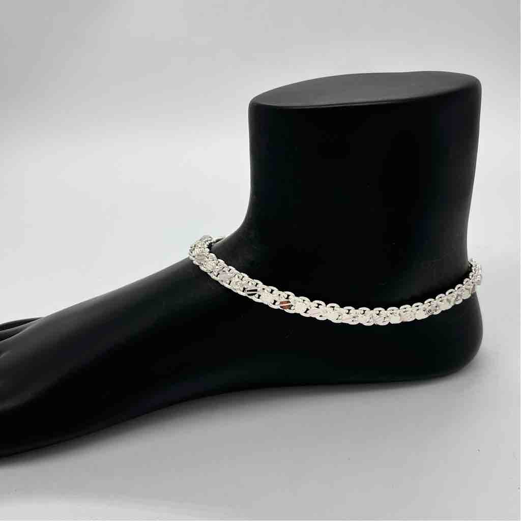 Silver Jodhpuri Fancy Simple Design Payal