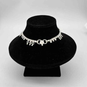 Silver Jodhpuri Plain Dal Design Payal