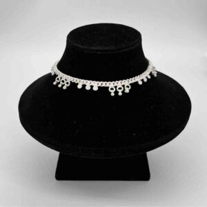 Silver Jodhpuri Plain Dal Design Payal