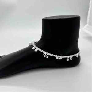 Silver jodhpuri simple pandi  design payal