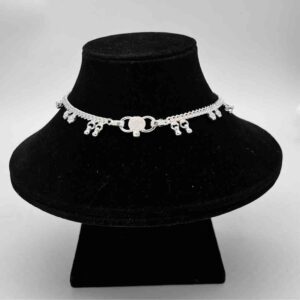 Silver jodhpuri simple pandi  design payal