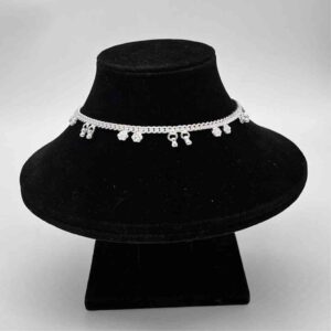 Silver jodhpuri simple pandi  design payal