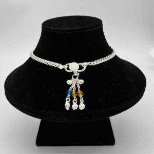 Silver Jodhpuri Fancy Butterfly Plain Design Payal