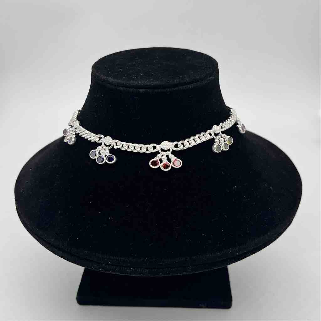 Silver Jodhpuri Fancy Light Weight Anklets
