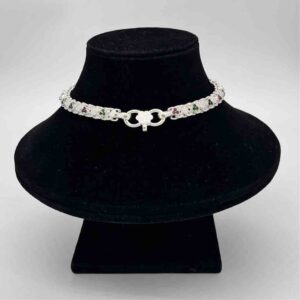 Silver Jodhpuri Fancy Multi Colour Diamond Anklets