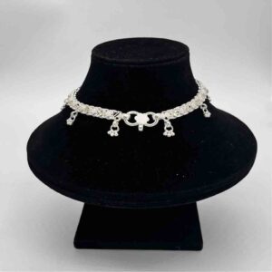 Silver Jodhpuri Gungri Light Weight Design Anklets