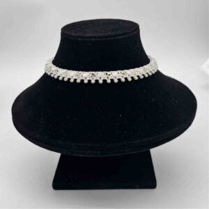 Silver Jodhpuri Rava Fancy Design Anklets