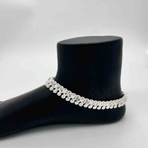 Silver Jodhpuri Fancy Nakshi Dal Design Payal