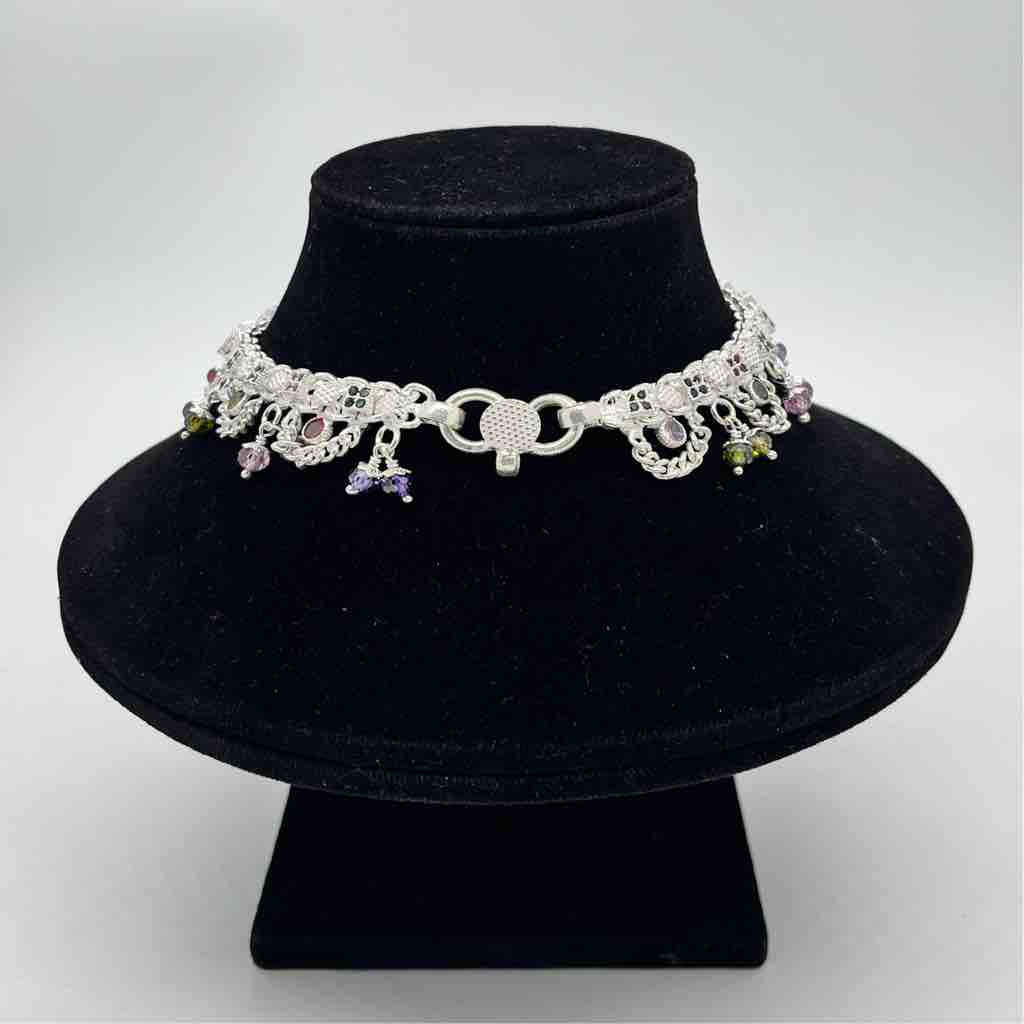 Silver Jodhpuri Fancy Jull Design Payal
