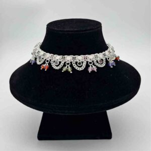 Silver Jodhpuri Fancy Jull Design Payal