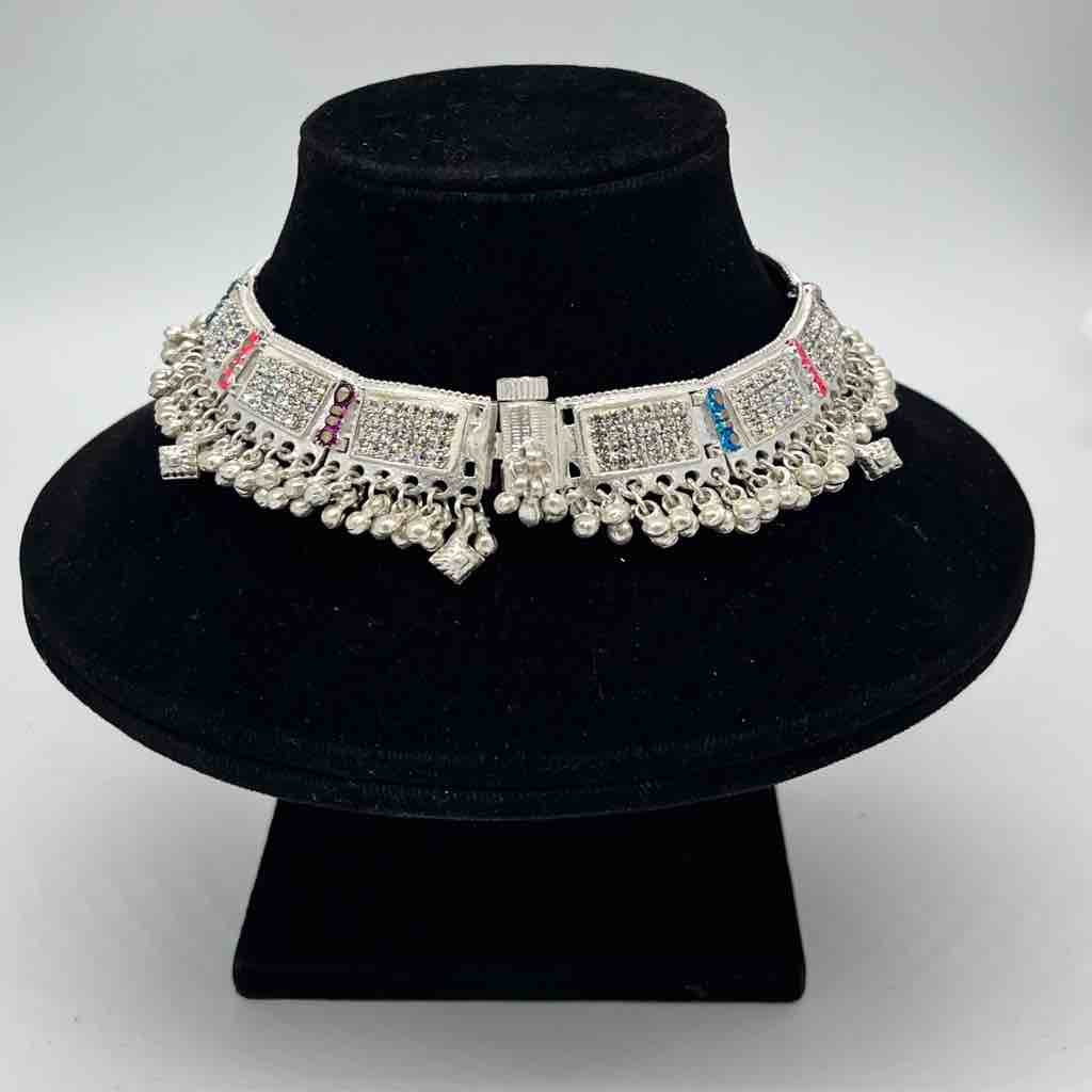 Silver Bombay Fancy Design Anklets
