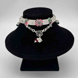Silver Bombay Fancy Design Anklets