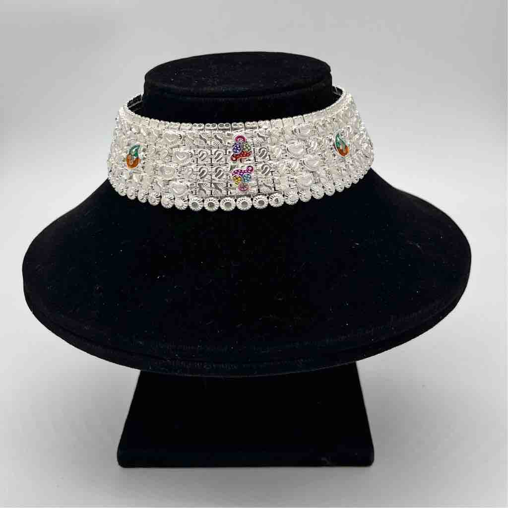Silver Fancy Heavy Kismat Anklets