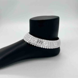 Silver Kismat Fancy Patta Design Payal