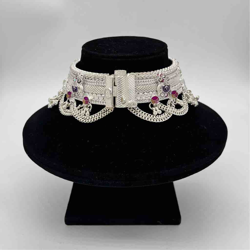 Silver Fancy Heavy Ahmdabadi Jull Anklets
