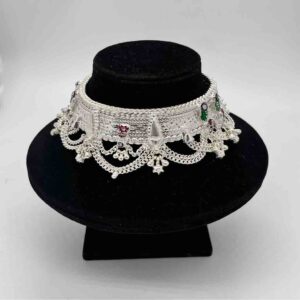 Silver Fancy Heavy Anklets