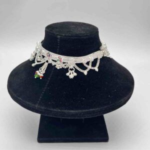 Silver Fancy Light Weight Ahmdabadi Jull Design Payal
