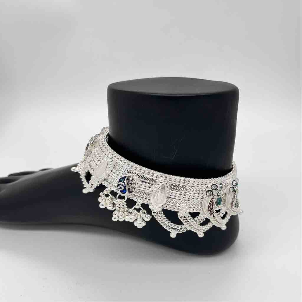 Silver Fancy Heavy Ahmdabadi Design Payal