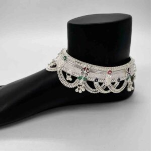 Silver Fancy Heavy Anklets
