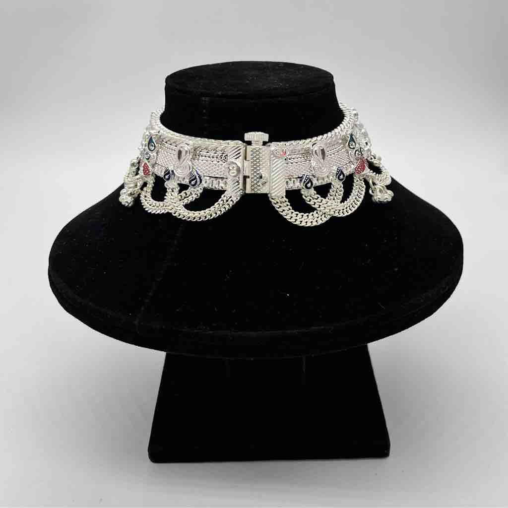 Silver Fancy Heavy Anklets