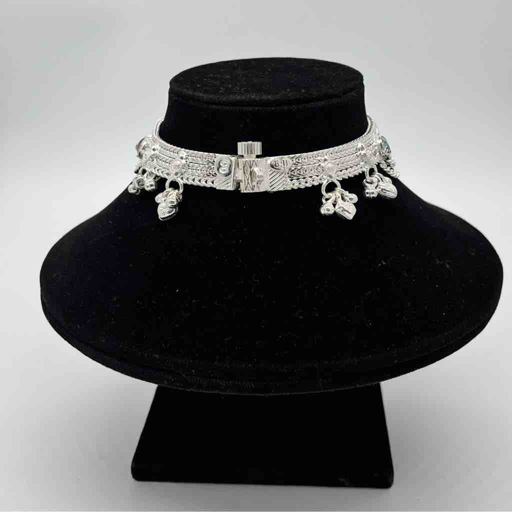 Silver Fancy Light Weight Anklets